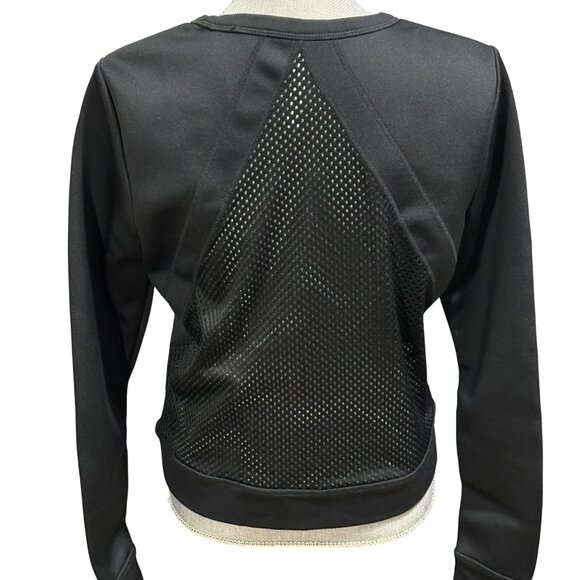Fabletics Neoprene-like Workout Top - Size Medium - Long Sleeve Mesh Shirt - Picture 2 of 7